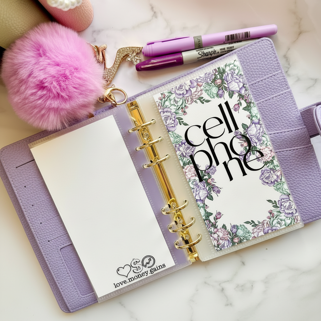 Floral Cash Envelope Bundle | Customizable A6 Cash Envelopes for Personal Ring Binders
