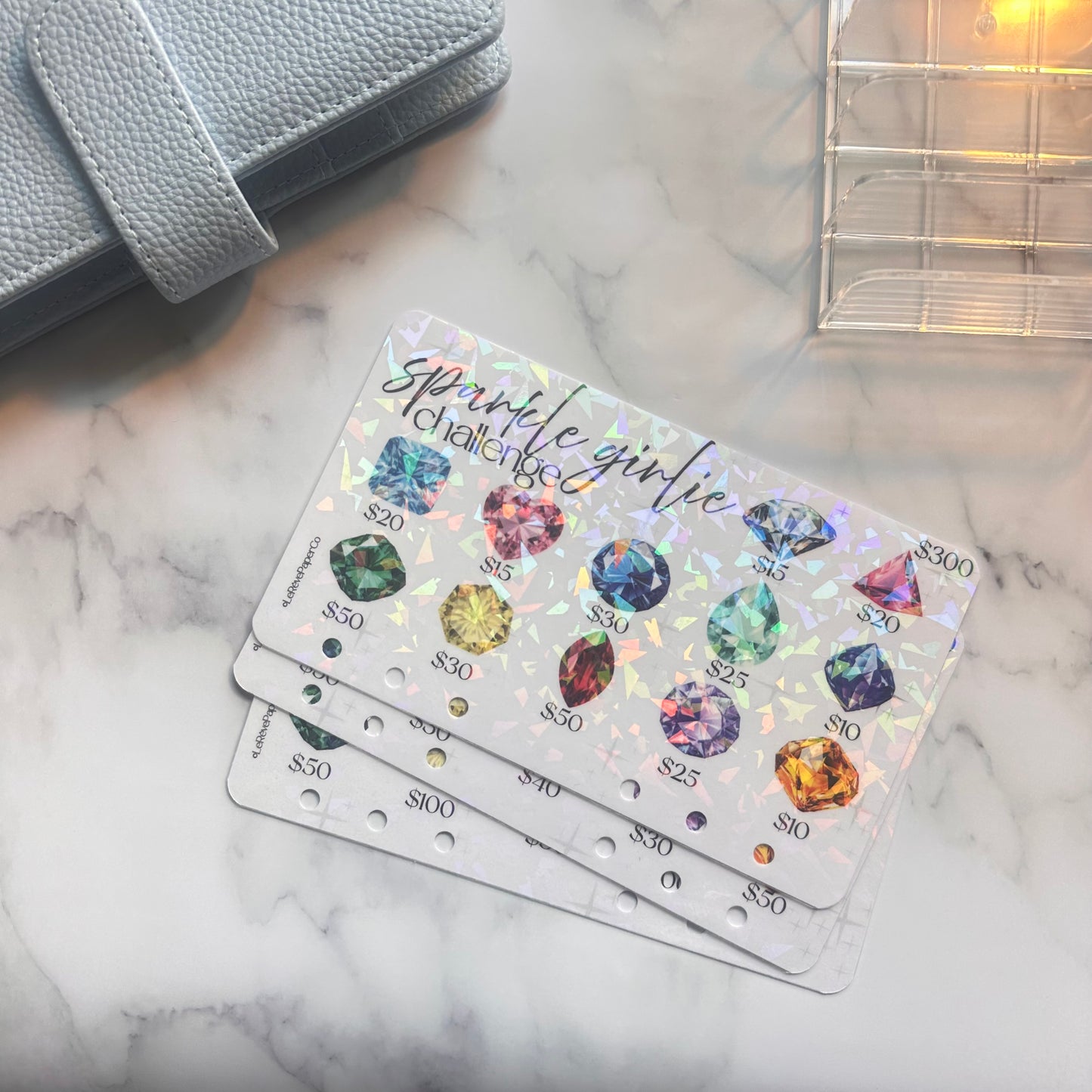 Sparkle Girlie Holographic Savings Challenge