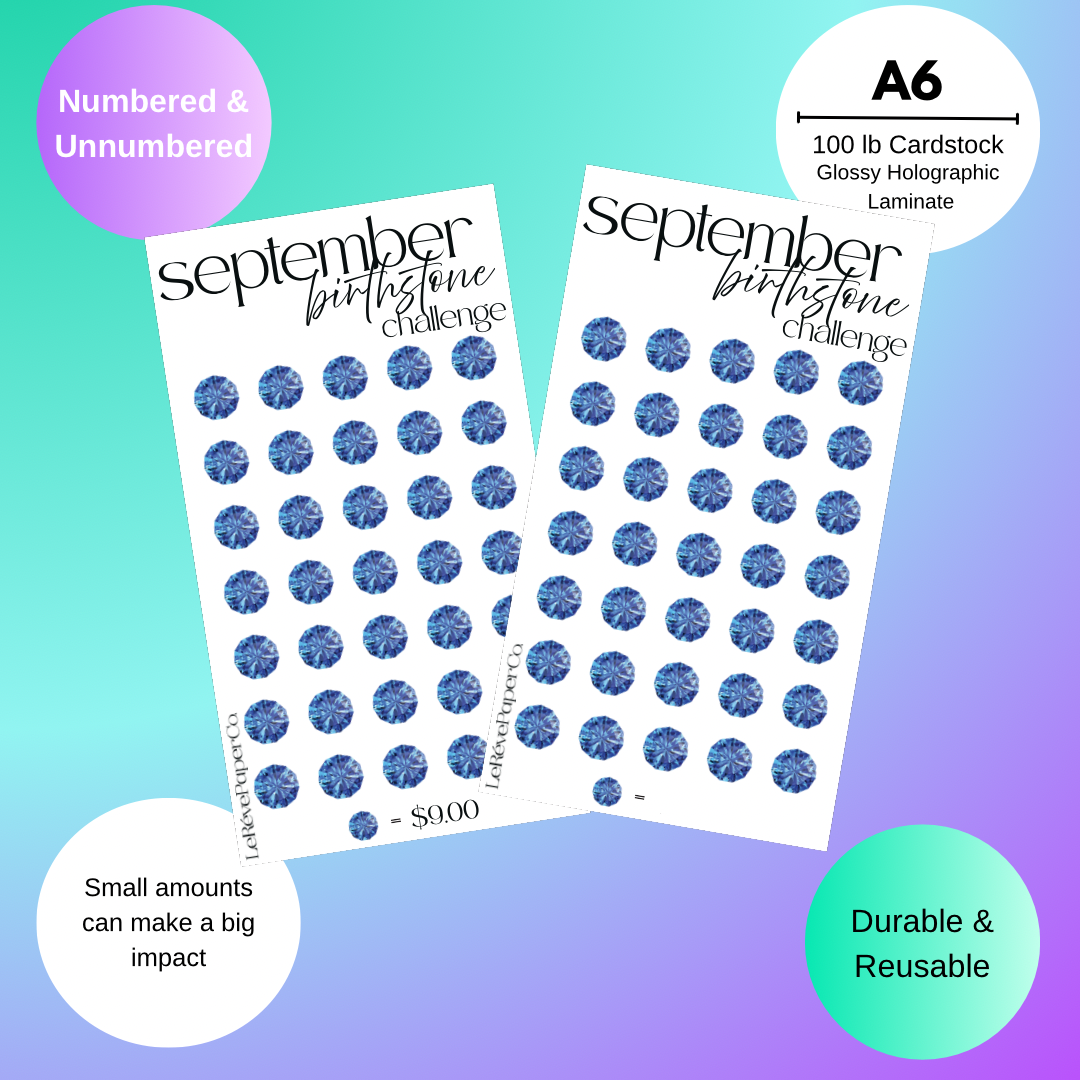 Quarterly Holographic Gemstione Savings Challenge