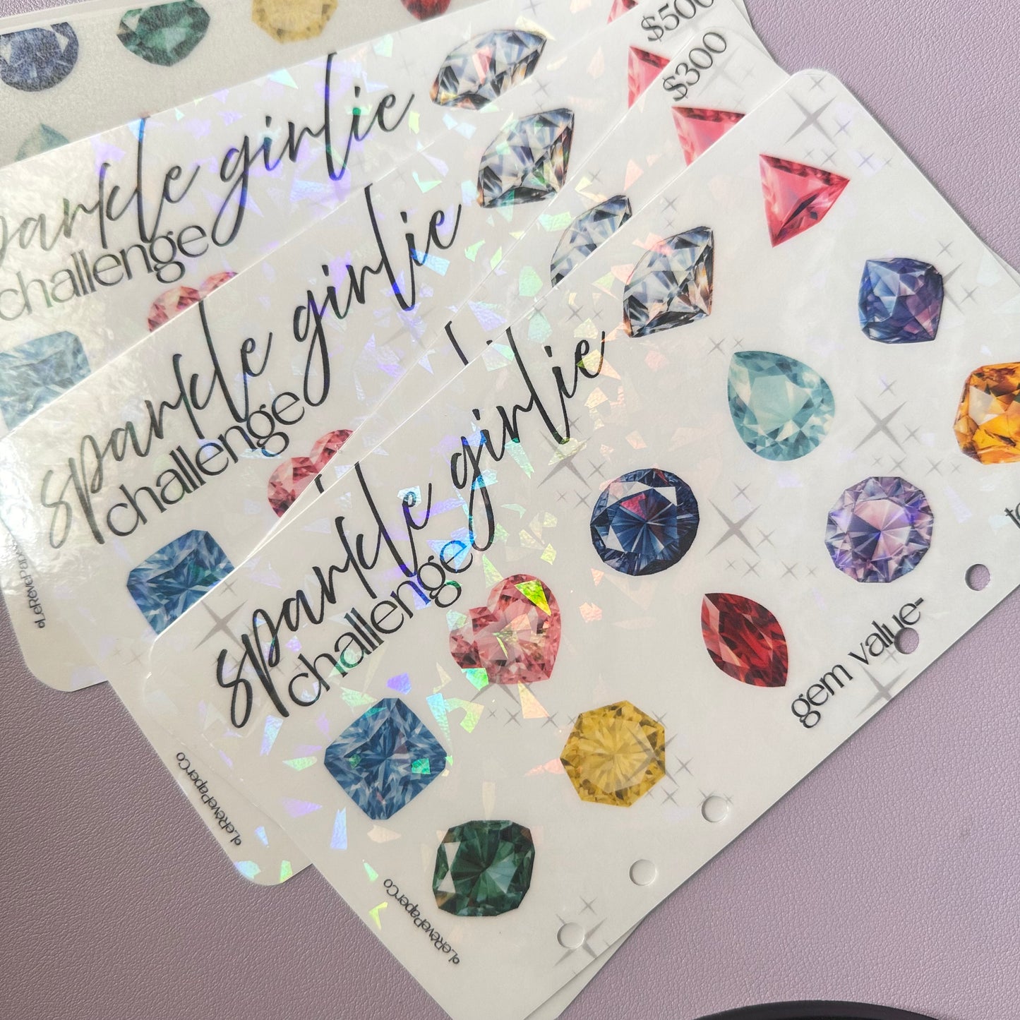 Sparkle Girlie Holographic Savings Challenge