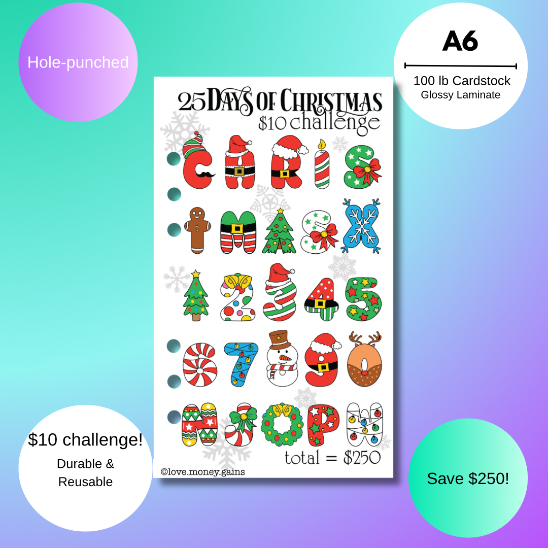 25 Days of Christmas Savings Challenge