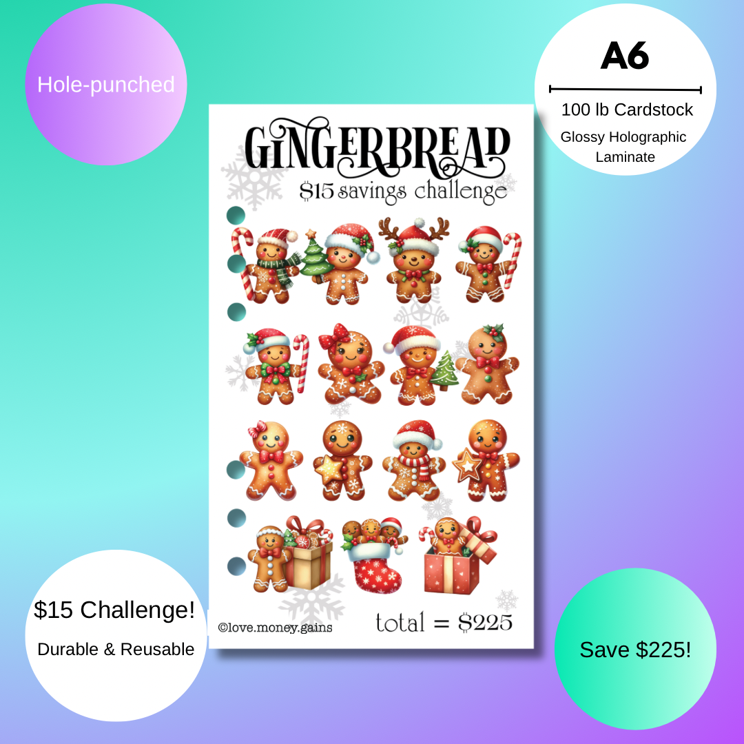 Gingerbread Christmas Savings Challenge