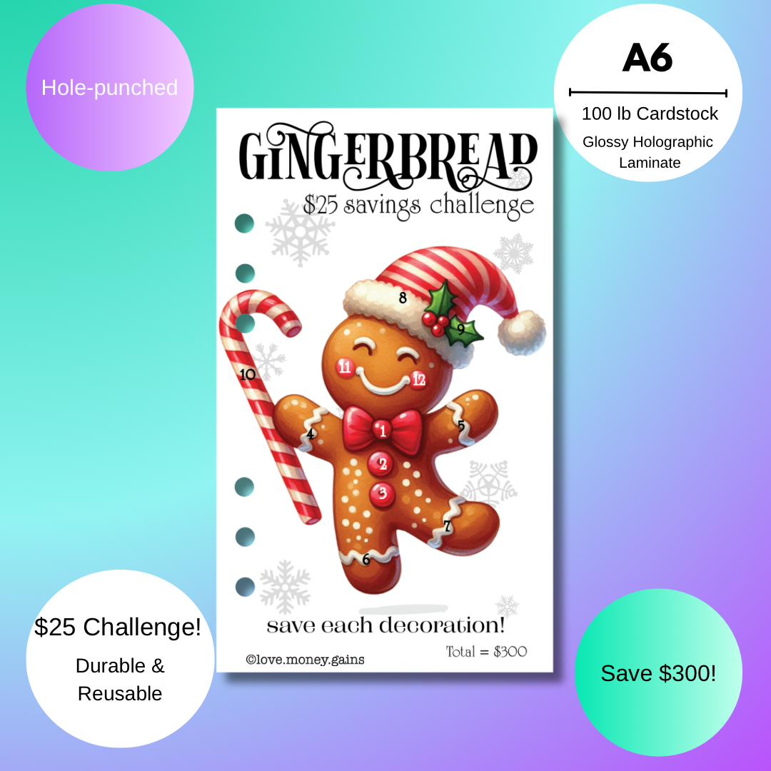 Gingerbread Christmas Savings Challenge